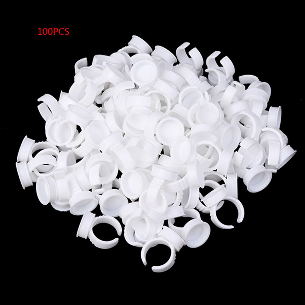 100Pcs Disposable Permanent Makeup Ring No Divider Tattoo Ink Pigment Holder Cup  Size S/M/L