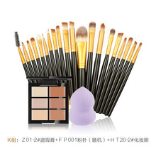 Carregar imagem no visualizador da galeria, makeup brushes Set 6 Colors Concealer Palette maquiagem Puff 20 brushes Face Contour Cosmetic Make Up Tools Brushes for make-up