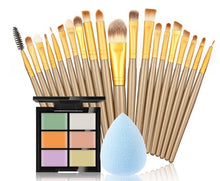 Carregar imagem no visualizador da galeria, makeup brushes Set 6 Colors Concealer Palette maquiagem Puff 20 brushes Face Contour Cosmetic Make Up Tools Brushes for make-up