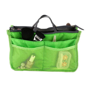 Double Zipper Polyester Makeup Bag Portable Travel BAGS Beauty Cosmetic Bag Make Up Toiletry BagS With Handle Set