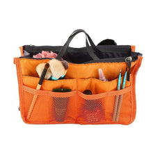 Carregar imagem no visualizador da galeria, Double Zipper Polyester Makeup Bag Portable Travel BAGS Beauty Cosmetic Bag Make Up Toiletry BagS With Handle Set
