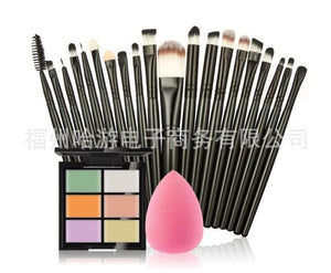 makeup brushes Set 6 Colors Concealer Palette maquiagem Puff 20 brushes Face Contour Cosmetic Make Up Tools Brushes for make-up