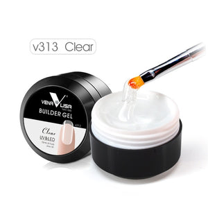 Venalisa supply 15 ml strong thin Jelly led UV soak off cover pink clear nail art Camouflage UV Builder gel Extend nail gel