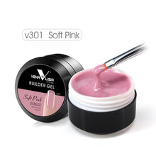 Carregar imagem no visualizador da galeria, Venalisa supply 15 ml strong thin Jelly led UV soak off cover pink clear nail art Camouflage UV Builder gel Extend nail gel