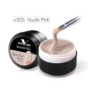 Venalisa supply 15 ml strong thin Jelly led UV soak off cover pink clear nail art Camouflage UV Builder gel Extend nail gel