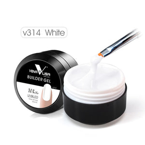 Venalisa supply 15 ml strong thin Jelly led UV soak off cover pink clear nail art Camouflage UV Builder gel Extend nail gel
