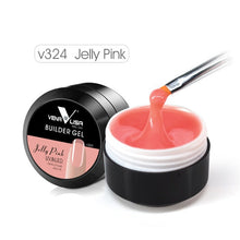 Carregar imagem no visualizador da galeria, Venalisa supply 15 ml strong thin Jelly led UV soak off cover pink clear nail art Camouflage UV Builder gel Extend nail gel