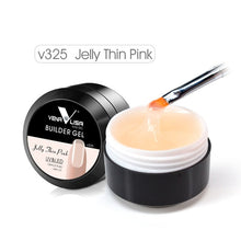 Carregar imagem no visualizador da galeria, Venalisa supply 15 ml strong thin Jelly led UV soak off cover pink clear nail art Camouflage UV Builder gel Extend nail gel