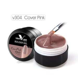 Venalisa supply 15 ml strong thin Jelly led UV soak off cover pink clear nail art Camouflage UV Builder gel Extend nail gel